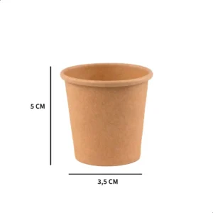 Copo Papel 110ml Café Expresso Chá 100copos Biodegradável Cor Kraf