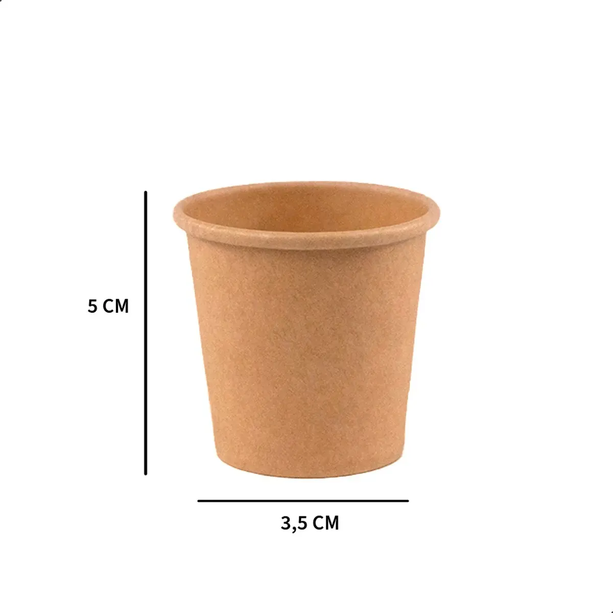 Copo Papel 110ml Café Expresso Chá 100copos Biodegradável Cor Kraf
